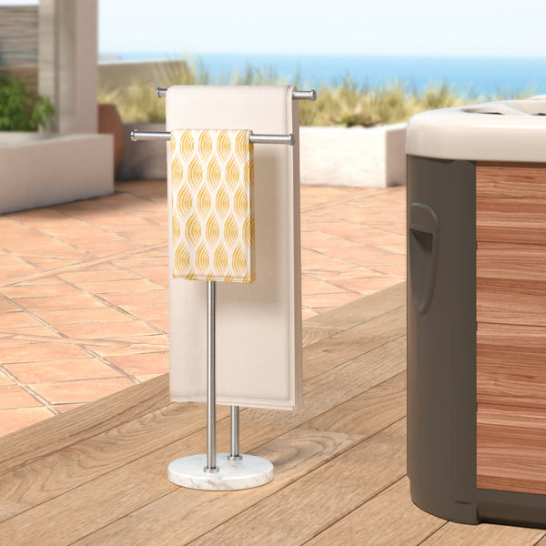 KES Standing Towel Rack For Bathroom Floor, 2-Tier Free Standing Towel ...